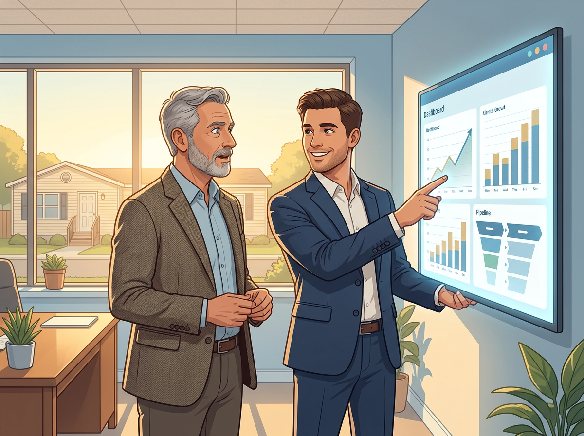 Business owner meeting consultant